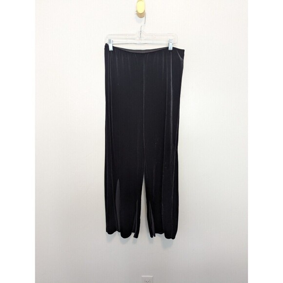 Alex Evenings Black Velvet Flare Pants Women's Size Medium - Picture 2 of 8